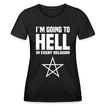 Atheismus - Frauen Funktions-T-Shirt - Schwarz - Vorne - AI Model Female 172 light (172cm)
