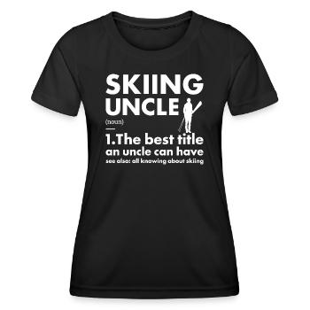 Sport Uncle Skiing - Frauen Funktions-T-Shirt - Schwarz - Vorne - AI Model Female 172 light (172cm)