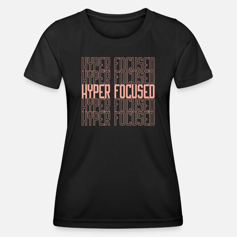 Hyperfocused in yellow - Women's Functional T-Shirt - black