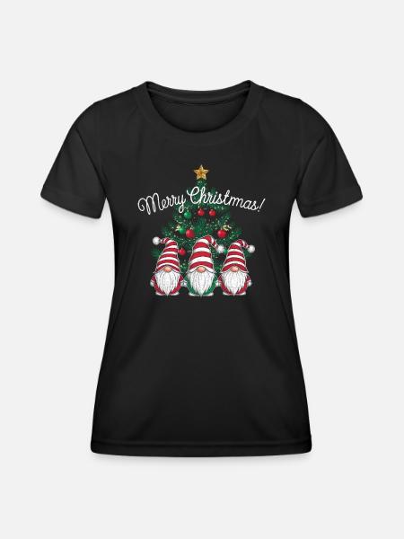Gnom Weihnachtspullover Gnome Weihnachten - Frauen Funktions-T-Shirt - Schwarz