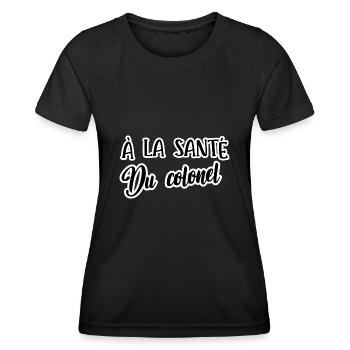 à la santé du colonel - T-shirt sport Femme - noir - Devant - AI Model Female 172 light (172cm)