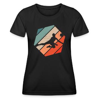 Volley-ball volley-ball volley-ball volleyeur Volley - T-shirt sport Femme - noir - Devant - AI Model Female 172 light (172cm)