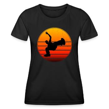 Hommes Femmes Breakdance Bboy Hip Hop Hiphop - T-shirt sport Femme - noir - Devant - AI Model Female 172 light (172cm)