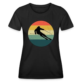 Ski Femmes Ski Skieurs Hommes - T-shirt sport Femme - noir - Devant - AI Model Female 172 light (172cm)