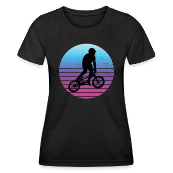 BMX Vélo Hommes BMX Garçons BMX Cyclisme - T-shirt sport Femme - noir - Devant - AI Model Female 172 light (172cm)