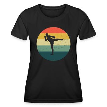 Thai Boxing Thai Boxing Men Thai Boxing Muay Thai - Women's Functional T-Shirt - black - Front - AI Model Female 172 light (172cm)