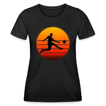 Soccer Fussballspiel Fussballspielen Herren - Frauen Funktions-T-Shirt - Schwarz - Vorne - AI Model Female 172 light (172cm)
