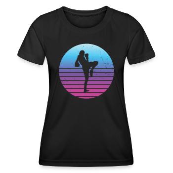 Thai Boxing Thai Boxing Women Thai Boxer Muay Thai - Women's Functional T-Shirt - black - Front - AI Model Female 172 light (172cm)