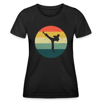Kickboxing Kickboxer Kickboxing Femmes - T-shirt sport Femme - noir - Devant - AI Model Female 172 light (172cm)