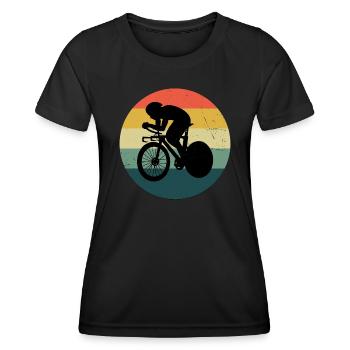 Roadbike Rennradfahrer Herren Rennradfahren - Frauen Funktions-T-Shirt - Schwarz - Vorne - AI Model Female 172 light (172cm)