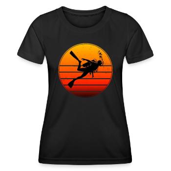 Plongée Libre Plongée Plongée Plongée Plongée - T-shirt sport Femme - noir - Devant - AI Model Female 172 light (172cm)