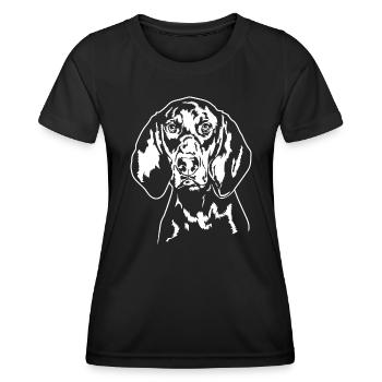 BLACK AND TAN COONHOUND Chiens de chasse Wilsigns - T-shirt sport Femme - noir - Devant - AI Model Female 172 light (172cm)