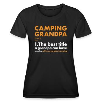 Camper Grandpa Definition Camping - Women's Functional T-Shirt - black - Front - AI Model Female 172 light (172cm)