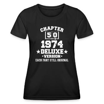 Chapter 50 1974 Deluxe Version Birthday fun - Women's Functional T-Shirt - black - Front - AI Model Female 172 light (172cm)