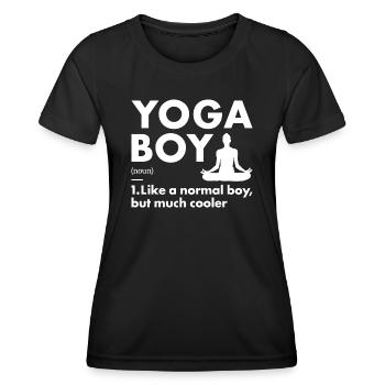 Yogi Boy Definition Yoga - Women's Functional T-Shirt - black - Front - AI Model Female 172 light (172cm)