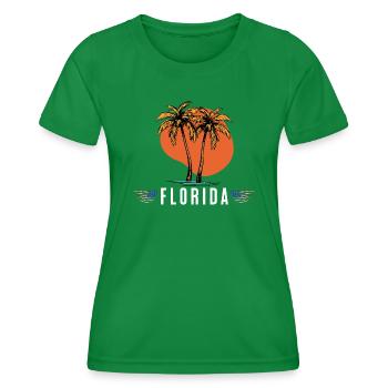État du soleil de la Floride - T-shirt sport Femme - vert - Devant - AI Model Female 172 dark (172cm)