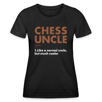 Chess Player Uncle Definition Chess - Women's Functional T-Shirt - black - Front - AI Model Female 172 light (172cm)