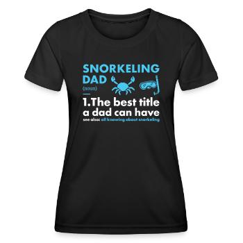 Snorkeler Papa Définition Snorkeling - T-shirt sport Femme - noir - Devant - AI Model Female 172 light (172cm)