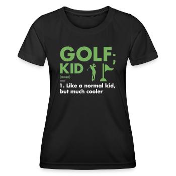 Sport Kid Definition Golf - Women's Functional T-Shirt - black - Front - AI Model Female 172 light (172cm)