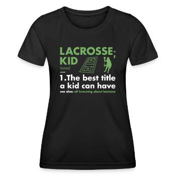 Sport Kid Definition Lacrosse - Frauen Funktions-T-Shirt - Schwarz - Vorne - AI Model Female 172 light (172cm)