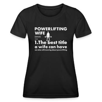 Sport Wife Powerlifting - Women's Functional T-Shirt - black - Front - AI Model Female 172 light (172cm)