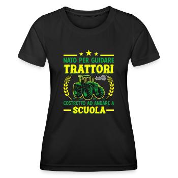 Agricoltura Nato Per Guidare Trattori Trattore - Frauen Funktions-T-Shirt - Schwarz - Vorne - AI Model Female 172 light (172cm)