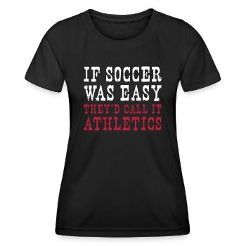 England Soccer English Football England Futbol - Frauen Funktions-T-Shirt - Schwarz - Vorne - AI Model Female 172 light (172cm)