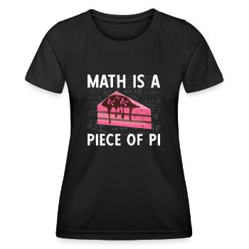 Les mathématiques sont un morceau de pi - T-shirt sport Femme - noir - Devant - AI Model Female 172 light (172cm)