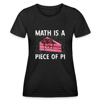 Les mathématiques sont un morceau de pi - T-shirt sport Femme - noir - Devant - AI Model Female 172 light (172cm)