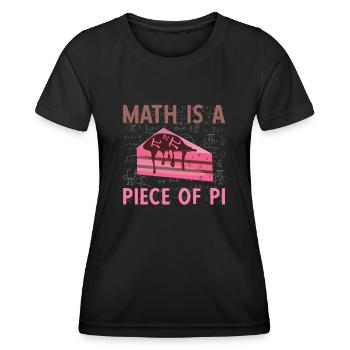 Les mathématiques sont un morceau de pi - T-shirt sport Femme - noir - Devant - AI Model Female 172 light (172cm)