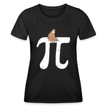 Math Sloth Pi - Women's Functional T-Shirt - black - Front - AI Model Female 172 light (172cm)