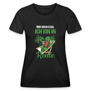 Pensionierung Mir Doch Egal Ich Bin In Rente - Frauen Funktions-T-Shirt - Schwarz - Vorne - AI Model Female 172 light (172cm)