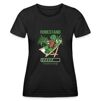 Pensionierung Ruhestand Countdown Läuft Rente - Frauen Funktions-T-Shirt - Schwarz - Vorne - AI Model Female 172 light (172cm)