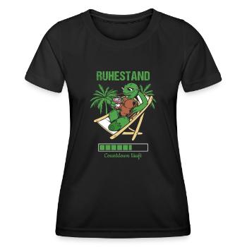 Pensionierung Ruhestand Countdown Läuft Rente - Frauen Funktions-T-Shirt - Schwarz - Vorne - AI Model Female 172 light (172cm)