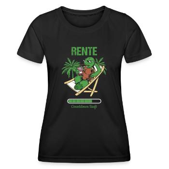Pensionierung Rente Countdown Läuft Rente - Frauen Funktions-T-Shirt - Schwarz - Vorne - AI Model Female 172 light (172cm)