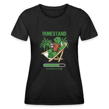 Pensionierung Ruhestand Countdown Läuft Rente - Frauen Funktions-T-Shirt - Schwarz - Vorne - AI Model Female 172 light (172cm)