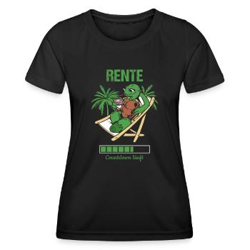 Pensionierung Rente Countdown Läuft Rente - Frauen Funktions-T-Shirt - Schwarz - Vorne - AI Model Female 172 light (172cm)