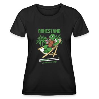 Pensionierung Ruhestand Countdown Läuft Rente - Frauen Funktions-T-Shirt - Schwarz - Vorne - AI Model Female 172 light (172cm)