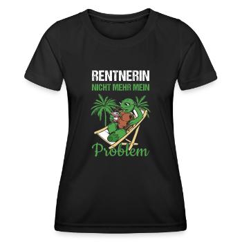 Pensionierung Rentnerin Nicht Mehr Problem Rente - Frauen Funktions-T-Shirt - Schwarz - Vorne - AI Model Female 172 light (172cm)