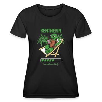 Pensionierung Rentnerin Countdown Läuft Rente - Frauen Funktions-T-Shirt - Schwarz - Vorne - AI Model Female 172 light (172cm)