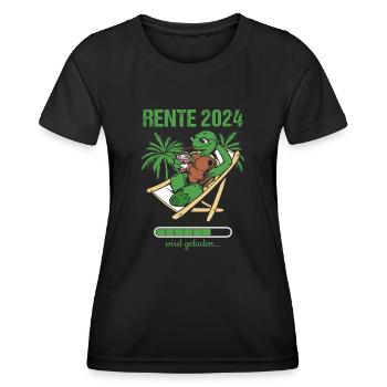 Rente 2024 Wird Geladen Rente 2024 - Frauen Funktions-T-Shirt - Schwarz - Vorne - AI Model Female 172 light (172cm)