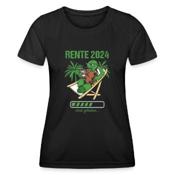 Rente 2024 Wird Geladen Rente 2024 - Frauen Funktions-T-Shirt - Schwarz - Vorne - AI Model Female 172 light (172cm)