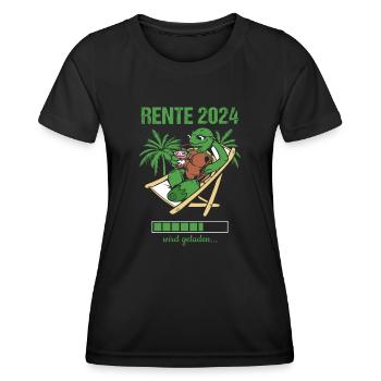 Rente 2024 Wird Geladen Rente 2024 - Frauen Funktions-T-Shirt - Schwarz - Vorne - AI Model Female 172 light (172cm)