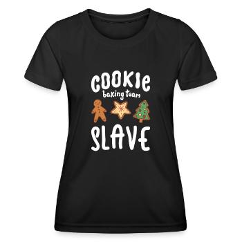 Cookie Baking Team Slave Cookie - Frauen Funktions-T-Shirt - Schwarz - Vorne - AI Model Female 172 light (172cm)