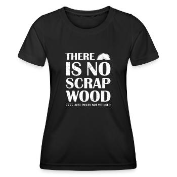 Charpentier Il n’y a pas de ferraille bois travail du bois - T-shirt sport Femme - noir - Devant - AI Model Female 172 light (172cm)