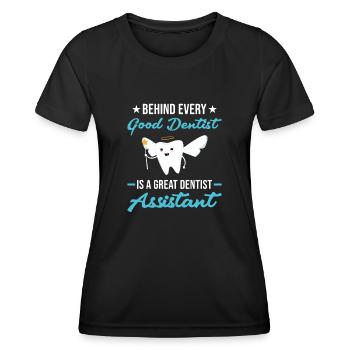 Hygienist Great Dental Assistant - Frauen Funktions-T-Shirt - Schwarz - Vorne - AI Model Female 172 light (172cm)
