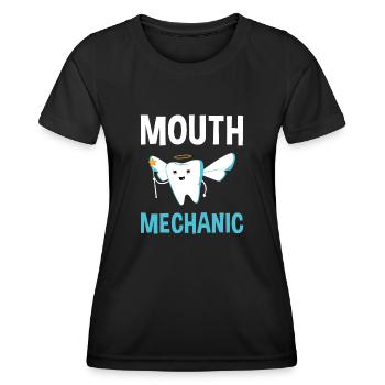 Hygienist Mouth Mechanic Dental Assistant - Frauen Funktions-T-Shirt - Schwarz - Vorne - AI Model Female 172 light (172cm)
