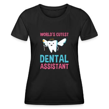 Hygienist World's Cutest Dental Assistant - Frauen Funktions-T-Shirt - Schwarz - Vorne - AI Model Female 172 light (172cm)