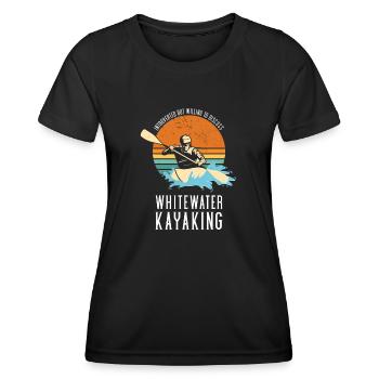 But Willing To Discuss Whitewater Kayaking - Women's Functional T-Shirt - black - Front - AI Model Female 172 light (172cm)