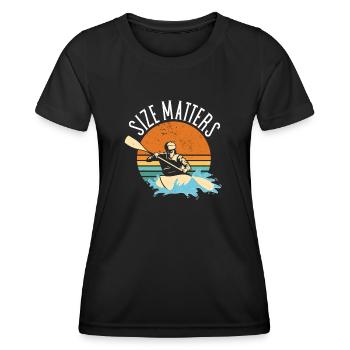 Size Matters Whitewater Kayaking - Women's Functional T-Shirt - black - Front - AI Model Female 172 light (172cm)
